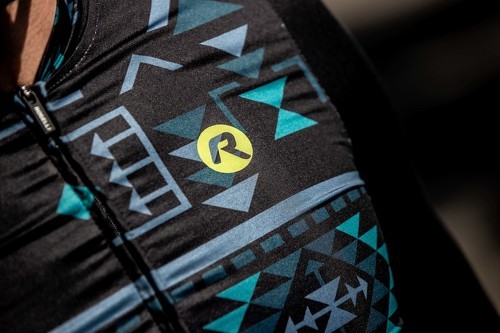 Rogelli-Maillot Manches Courtes Velo Aztec - Homme - Noir/Bleu/Lime-2