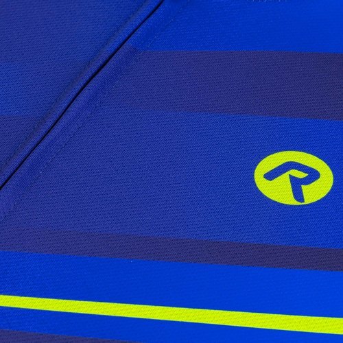 Rogelli-Maillot Manches Courtes Velo Buzz - Homme - Bleu/Fluor-4