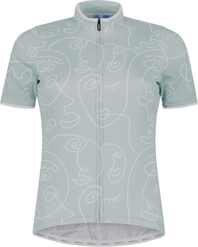 Rogelli-Maillot Manches Courtes Velo Faces - Femme - Menthe-0