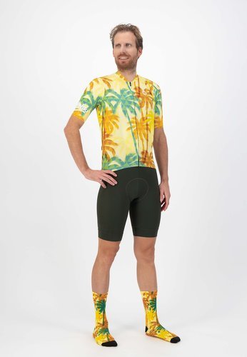 Rogelli-Maillot Manches Courtes Velo Hawaii - Homme - Jaune-4
