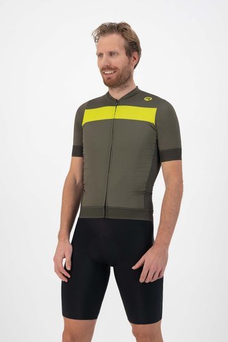 Rogelli-Maillot Manches Courtes Velo Prime - Homme - Vert/Fluor-2