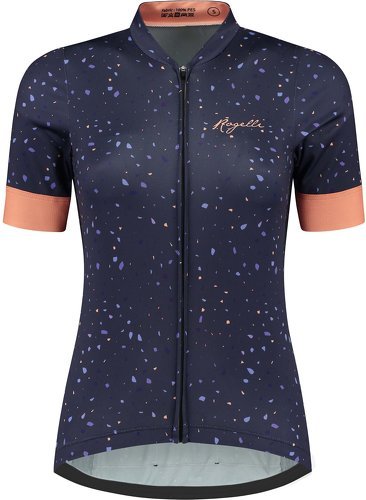 Rogelli-Maillot Manches Courtes Velo Terrazzo - Femme - Violet/Coral-1