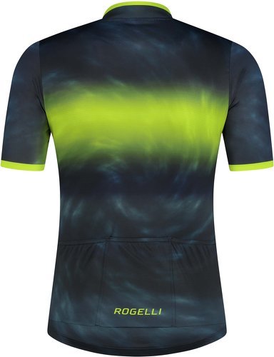 Rogelli-Maillot Manches Courtes Velo Tie Dye - Homme - Vert/Fluor-1