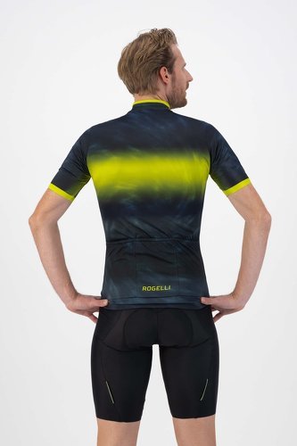 Rogelli-Maillot Manches Courtes Velo Tie Dye - Homme - Vert/Fluor-3
