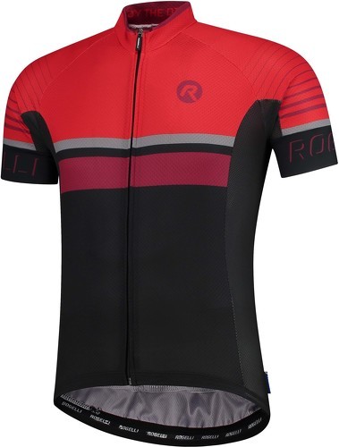 Rogelli-Maillot Manches Courtes Velo Hero - Homme - Noir/Rouge/Bordeaux-0