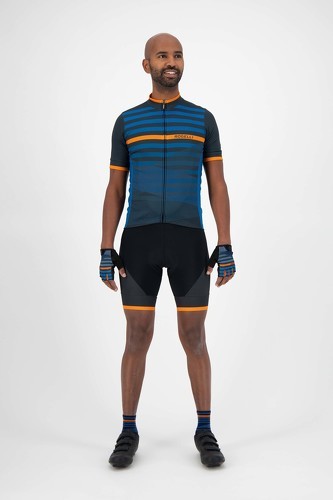 Rogelli-Maillot Manches Courtes Velo Stripe - Homme - Bleu/Orange-2