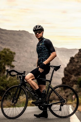 Rogelli-Maillot Manches Courtes Velo Aztec - Homme - Noir/Bleu/Lime-3