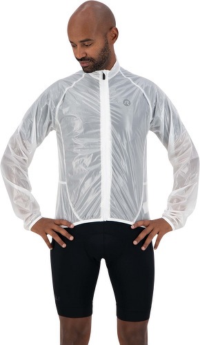 Rogelli-Veste Velo Manches Longues Pluie Vent Crotone - Homme - Blanc-3