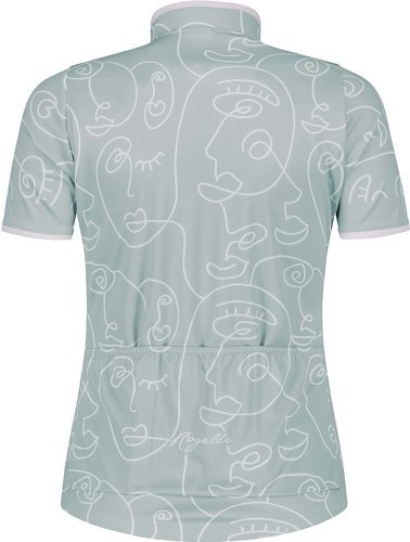 Rogelli-Maillot Manches Courtes Velo Faces - Femme - Menthe-1