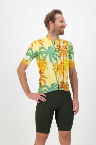 Rogelli-Maillot Manches Courtes Velo Hawaii - Homme - Jaune-2