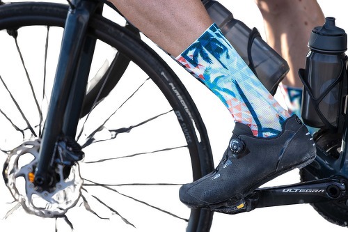 Rogelli-Chaussettes Velo Hawaii - Homme - Bleu/Rose-2