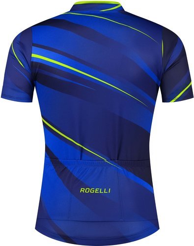 Rogelli-Maillot Manches Courtes Velo Buzz - Homme - Bleu/Fluor-1