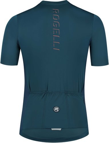 Rogelli-Maillot Manches Courtes Velo Distance - Homme - Bleu/Orange-1