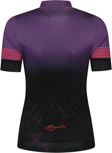 Rogelli-Maillot Manches Courtes Velo Marble - Femme - Violet/Rouge-1