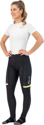 Rogelli-Cuissard Long Velo Sans Bretelless Avec Peau Select II - Femme - Jaune/Noir-3