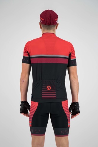 Rogelli-Maillot Manches Courtes Velo Hero - Homme - Noir/Rouge/Bordeaux-4
