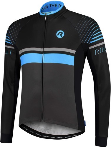 Rogelli-Maillot Manches Longues Velo Hero - Homme - Gris/Noir/Bleu-0