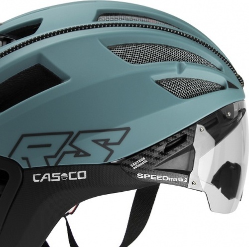CASCO-CASCO SPEEDairo2 RS GRAVEL GREEN 2 MATT - avec visière VAUTRON incluse-3