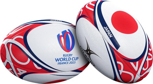 GILBERT-Ballon Gilbert Coupe du Monde Rugby 2023 Japon T.5 Blanc/Rouge-1