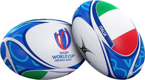 GILBERT-Ballon Gilbert Coupe du Monde Rugby 2023 T.5 Italie Blanc/Vert-1