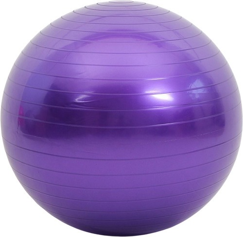 ISE-ISE Ballon de gymnastique Anti-éclatement - Ballon d'exercice 65cm de Diamètre avec Pompe Violet SY-2003PP75-FR-image-1