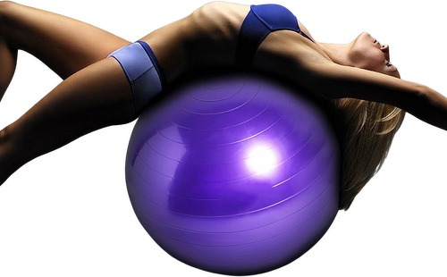 ISE Ballon de gymnastique Anti-éclatement - Ballon d'exercice 45cm de  Diamètre avec Pompe Bleu SY-2001BL55-FR