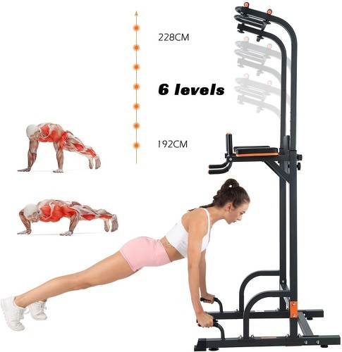 ISE-ISE Power Tower Barre de Traction Chaise Romaine Hauteur Réglables Multifonction Station de Musculation / SY-5612-4