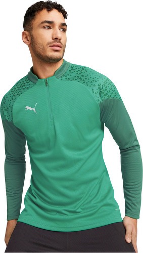 PUMA-Haut d'entraînement Puma teamCUP Training 1/4 Zip vert-3