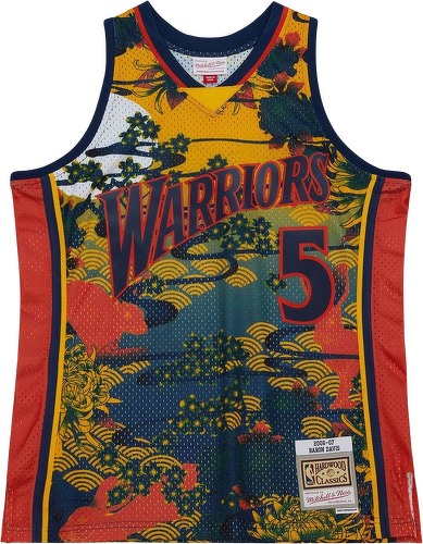 Mitchell & Ness-Swing Mesh Jersey Golden State Warriors ASIAN Baron Davis-0