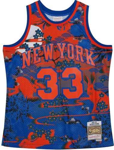 Mitchell & Ness-Swing Mesh Jersey New York Knicks ASIAN Patrick Ewing-0