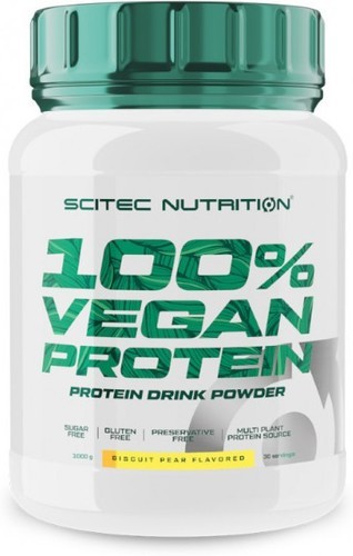 Scitec Nutrition-100% Vegan Protein (1Kg) [BISCUIT POIRE]-0