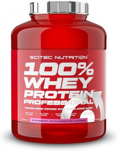 Scitec Nutrition-100% Whey Professional (2,35Kg) [FRAISE CHOCOLAT BLANC]-0