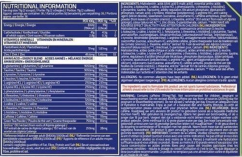 USN-BCAA Powerpunch Energy (400g) [PASTÈQUE]-1