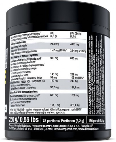 Olimp Sport Nutrition-Beta-Alanine Xplode (250g) [ORANGE]-1