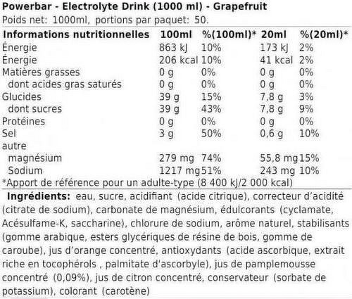 Powerbar-Electrolyte Drink (1L) [PAMPLEMOUSSE]-1