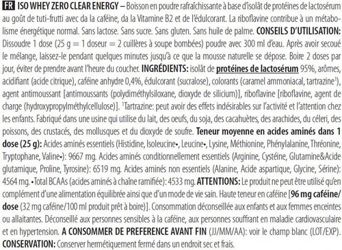 Biotech USA-Iso Whey Zero clear Energy (1Kg) [TUTTI FRUTTI]-2
