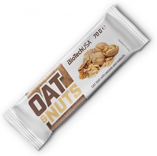 Biotech USA-OAT BAR (70g) | Noix de pécan | Barres protéinées-0