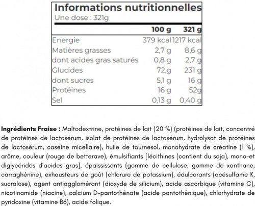 Dymatize-Super Mass Gainer (2943g) [FRAISE]-1