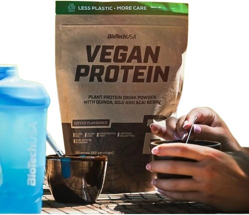 Biotech USA-Vegan Protein (500g) [CAFÉ]-1