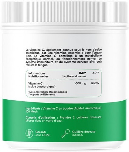 Nutrivita-Vitamine C en poudre (500g)-1