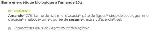 Atlet Nutrition-Barre endurance bio (25g)|Amande| Barres énergétiques|Atlet-1