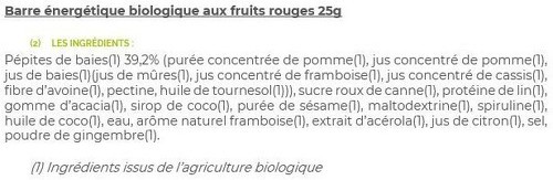ATLET-Bio Fruits rouges (25g) - Barre énergétique-2