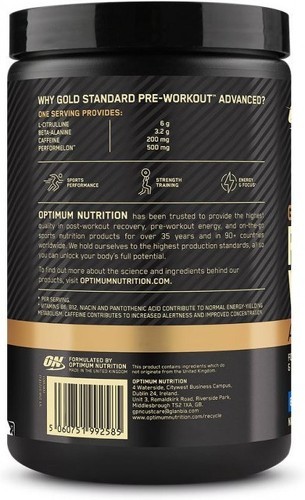 Optimum Nutrition-Pre-workout advanced (420g) | Blue Raspberry | PreWorkout-1