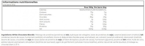 PHD-SMART BAR (64g)|White Chocolate| Barres protéinées|PHD-2