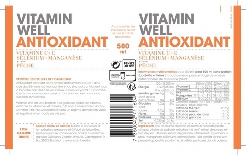 Vitamin Well-VITAMIN WELL ANTIOXYDANT (500ml)| Boissons énergétiques|Vitamin Well-1
