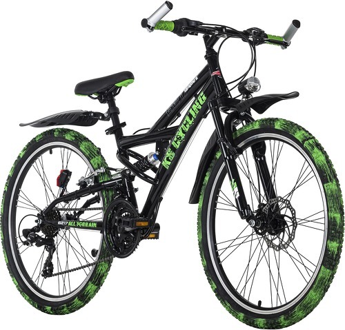 KS Cycling-Vtt Tout Suspendu 24'' Atb Crusher -Vert Tc 36 Cm Ks Cycling-0