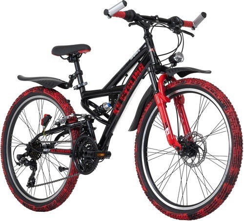 KS Cycling-Vtt Tout Suspendu 24'' Atb Crusher -Rouge Tc 36 Cm Ks Cycling - VTT-0