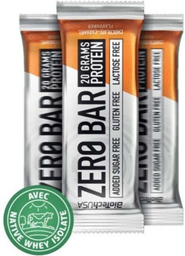 Biotech USA-Zéro bar (50g) | Choco Caramel | Barres protéinées-0
