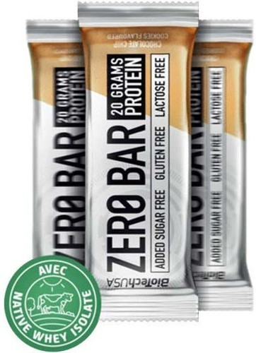 Biotech USA-Zéro bar (50g) | Cookies Chocolat | Barres protéinées-0