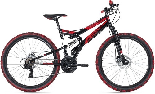 KS Cycling-Vtt Tout Suspendu 26" Crusher Noir-Rouge Tc 44 Cm Ks Cycling-1